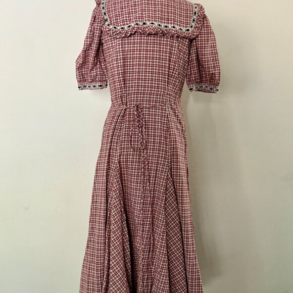 Christy Dawn Rachel Dress Ruby Plaid Size Small - Picture 2 of 4